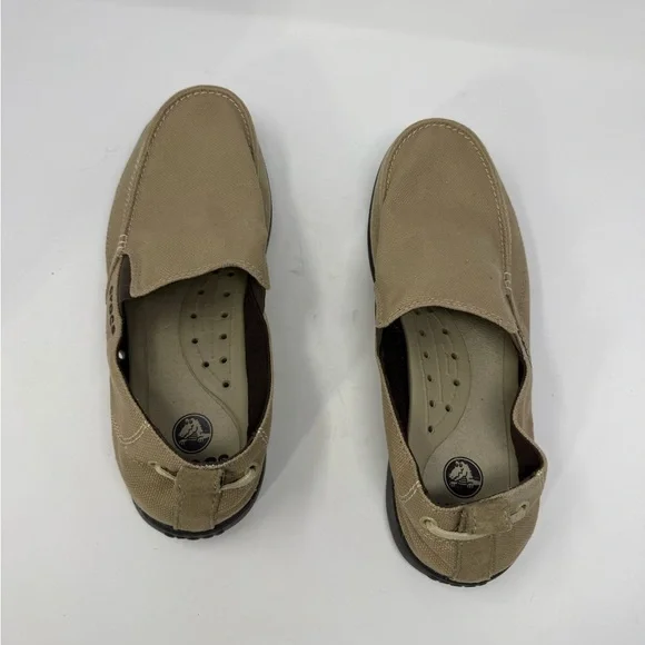 CROCS Men's Beige Slip-On Loafers Sz 12 (WAFGES) - Picture 6 of 8